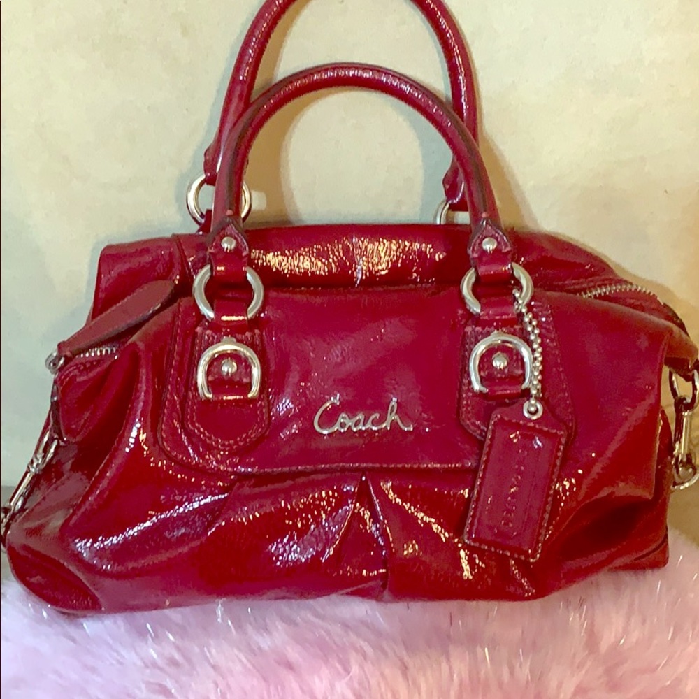 Patent Leather Coach Handbag ✅